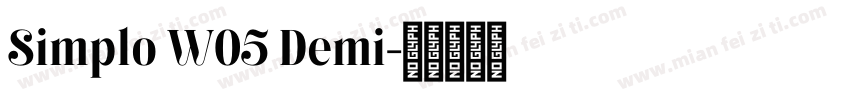 Simplo W05 Demi字体转换